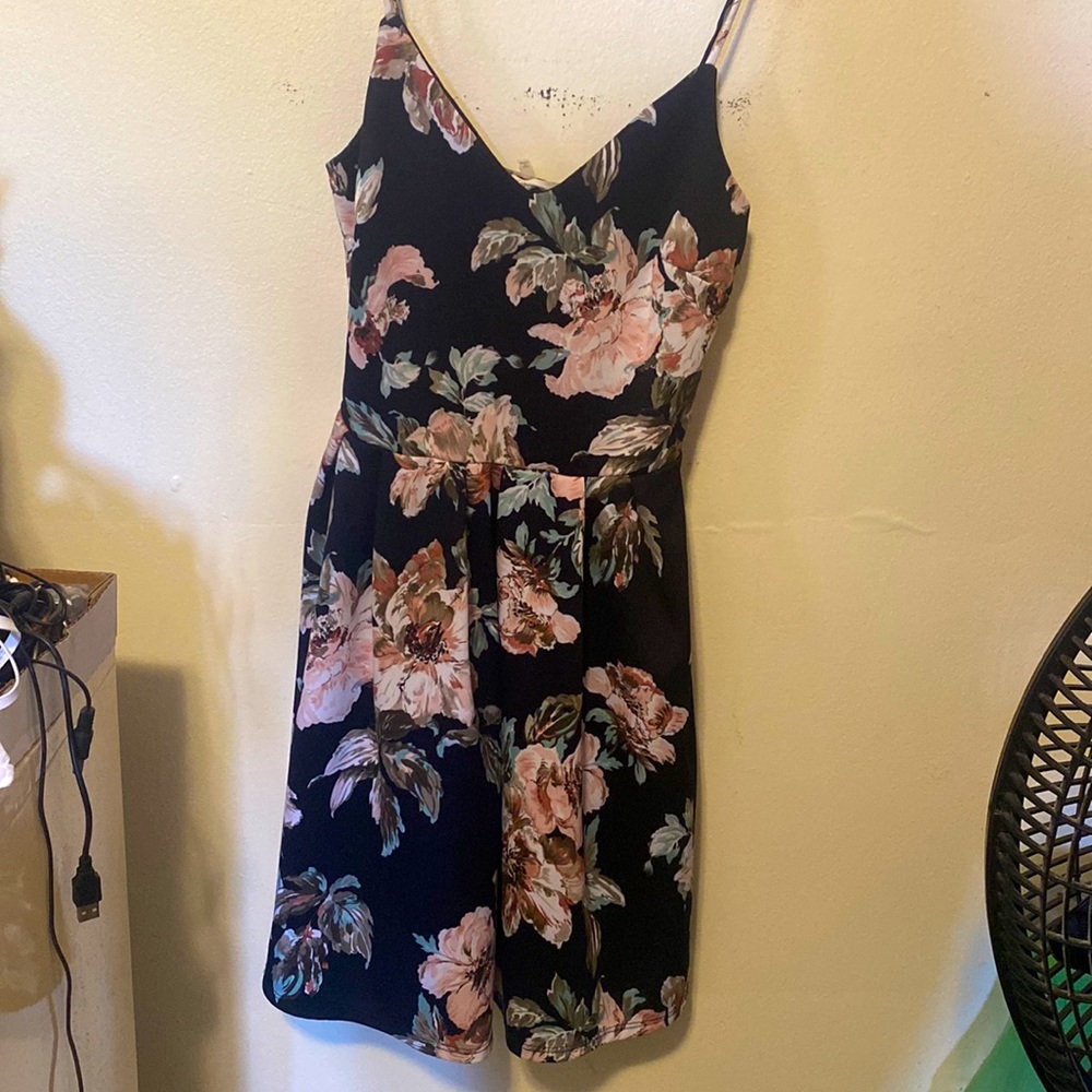 Black floral dress